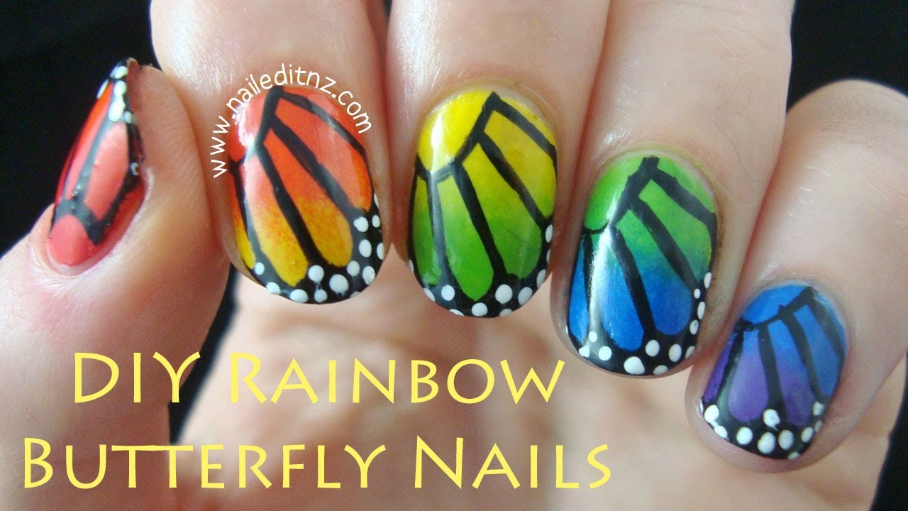 Rainbow Butterfly Nail Art | Collab with Eyedolize Makeup