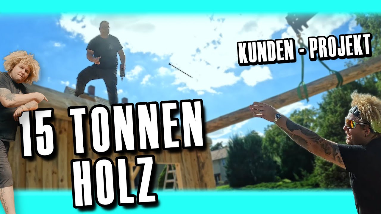 Kunden-Projekt mit 15 Tonnen Holz | HKS auf Baustelle