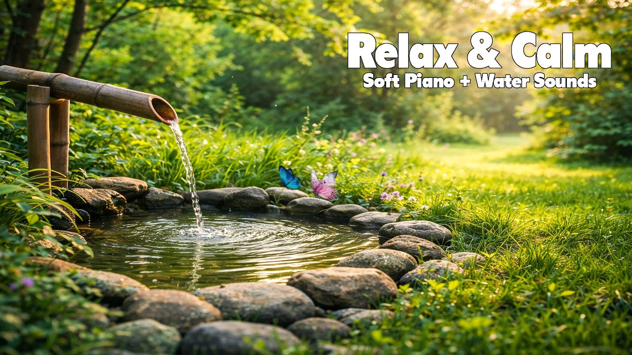 Relaxing Music for Healing + Water Sounds 🌿 Stress Relief, Calm Anxiety & Deep Sleep | Restful