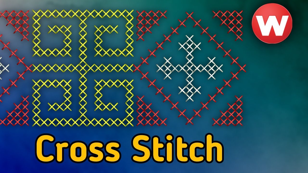 Manual Cross stitch lace design in wilcom