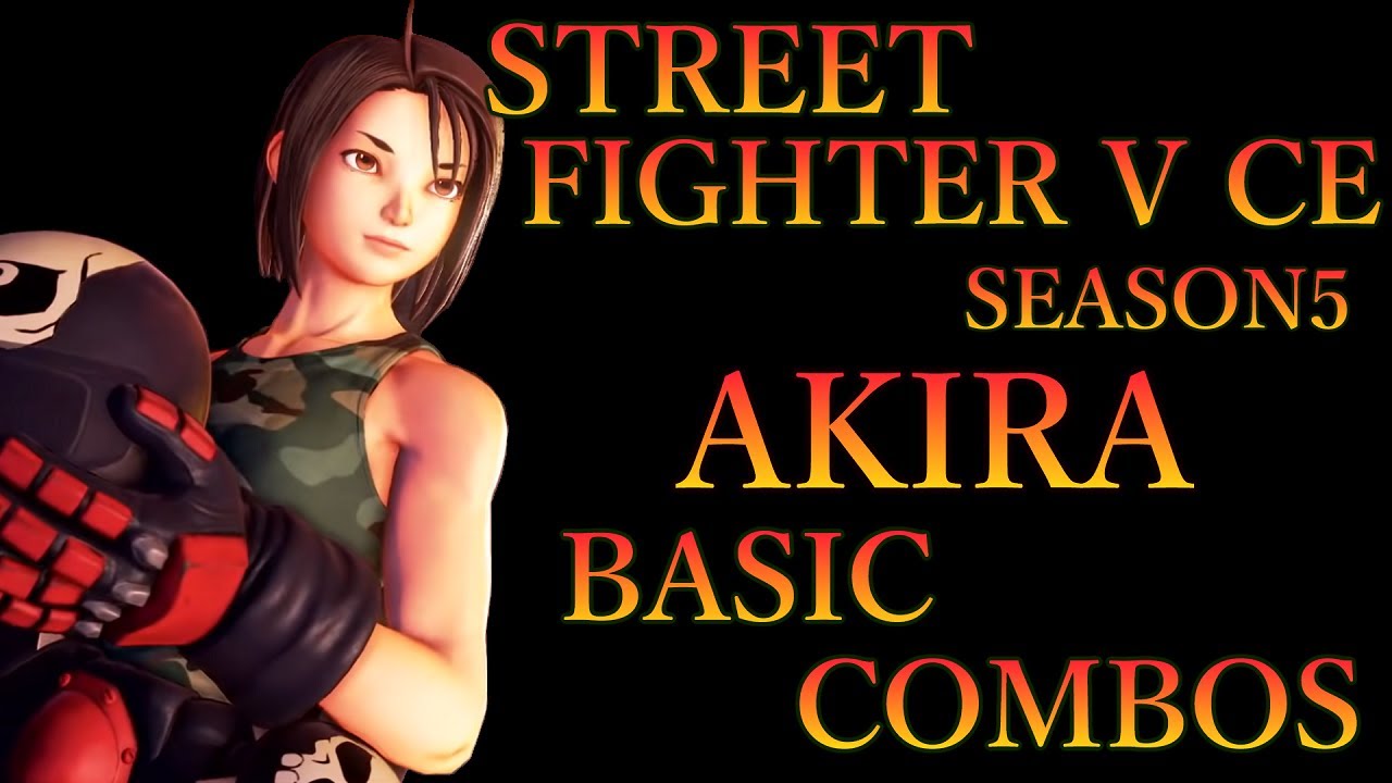 【SEASON5】スト5CE あきら 基礎 コンボ動画【STREET FIGHTER V CE AKIRA BASIC COMBOS VIDEO】