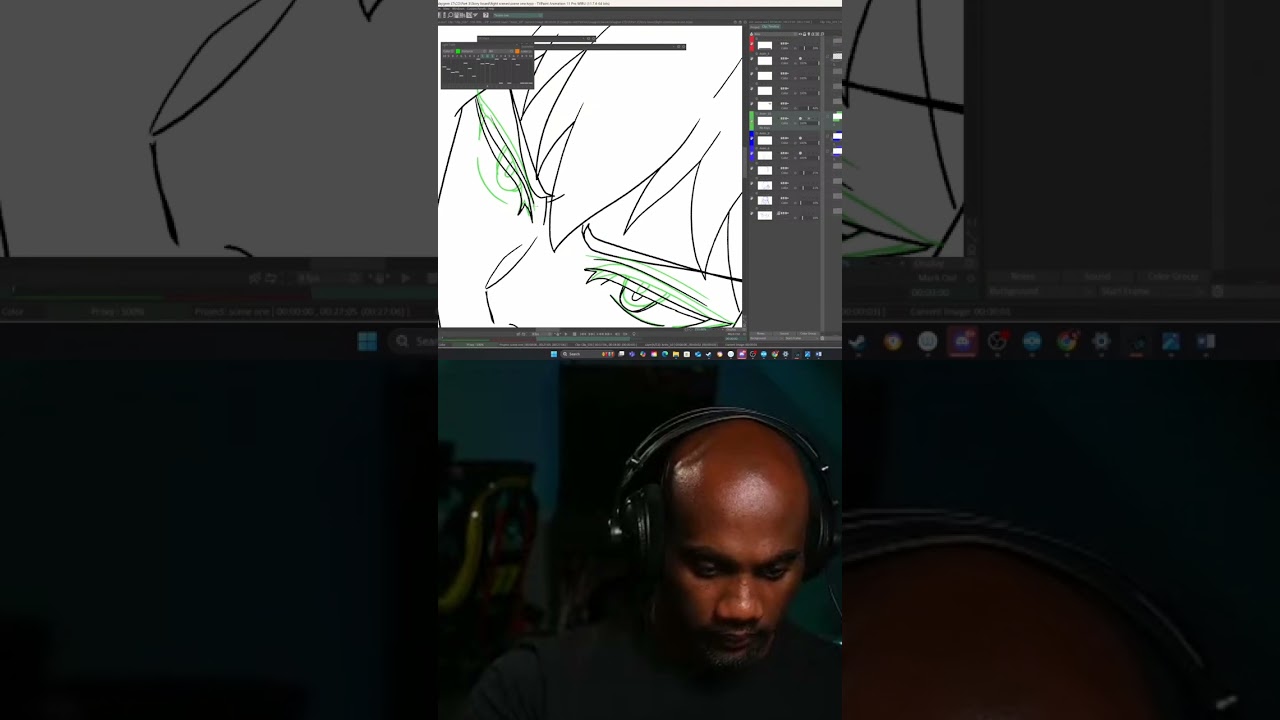 Visual Novel Live streaming BTS | Coloring, Shading!