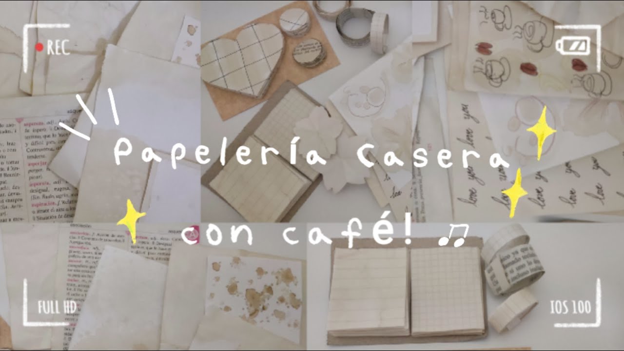 Haz tu propia papelería casera SIN IMPRIMIR pt2✨( con café)☕