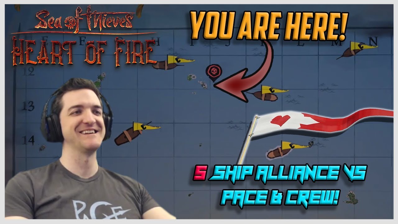 5 ship alliance (we stole tons of loot!) all attack us AT THE SAME TIME!  - Sea of Thieves!