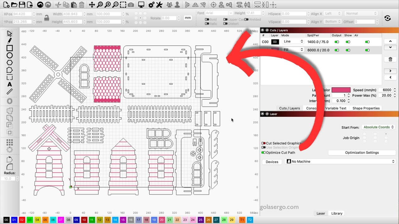 Working with Multi-Part Files in Lightburn (Tutorial)