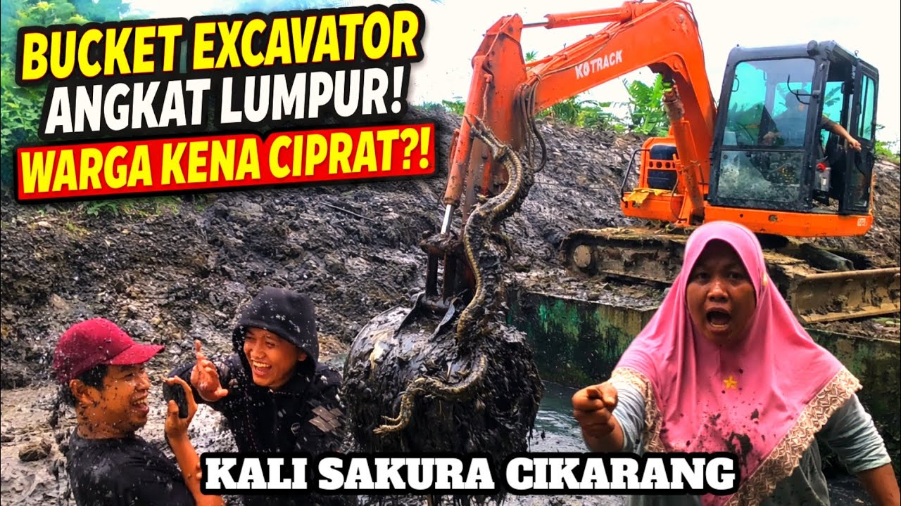 BUCKET EXCAVATOR‼️TERSANGKUT PREDATOR-ANGKAT LUMPUR WARGA KENA CIPRAT?! #kdm  