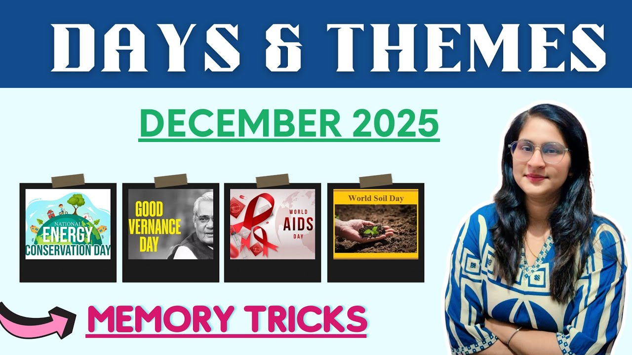 December 2025 Days and Themes | National & International days | with Memory Tricks