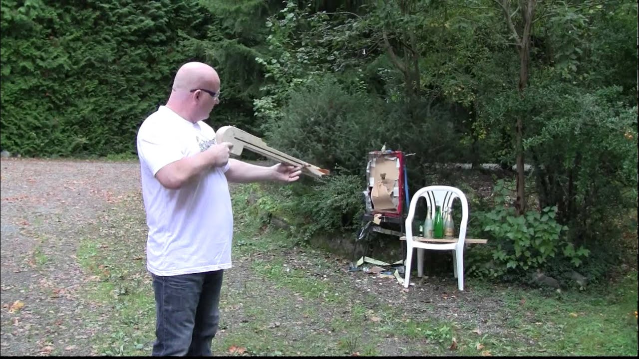 Pump Action Slingshot Crossbow!