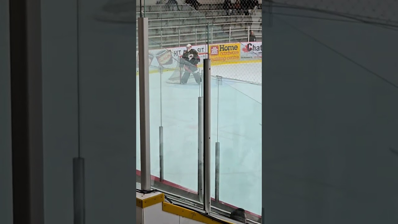 Hit made by #91 Nolan Rosser of the Sarnia-Lambton Jr. Sting. #2025ohldraft #ohldraft2025 #ohldraft