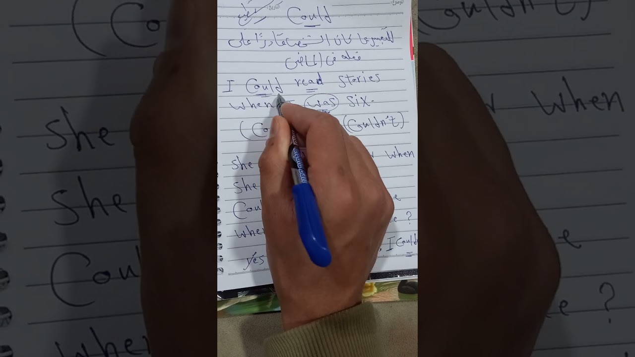 الوحدة الاولى قواعد Can/Could 