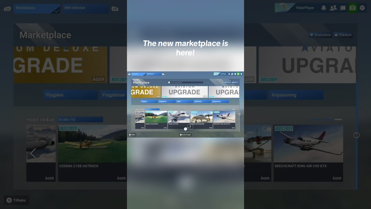 The new marketplace for msfs 2024!