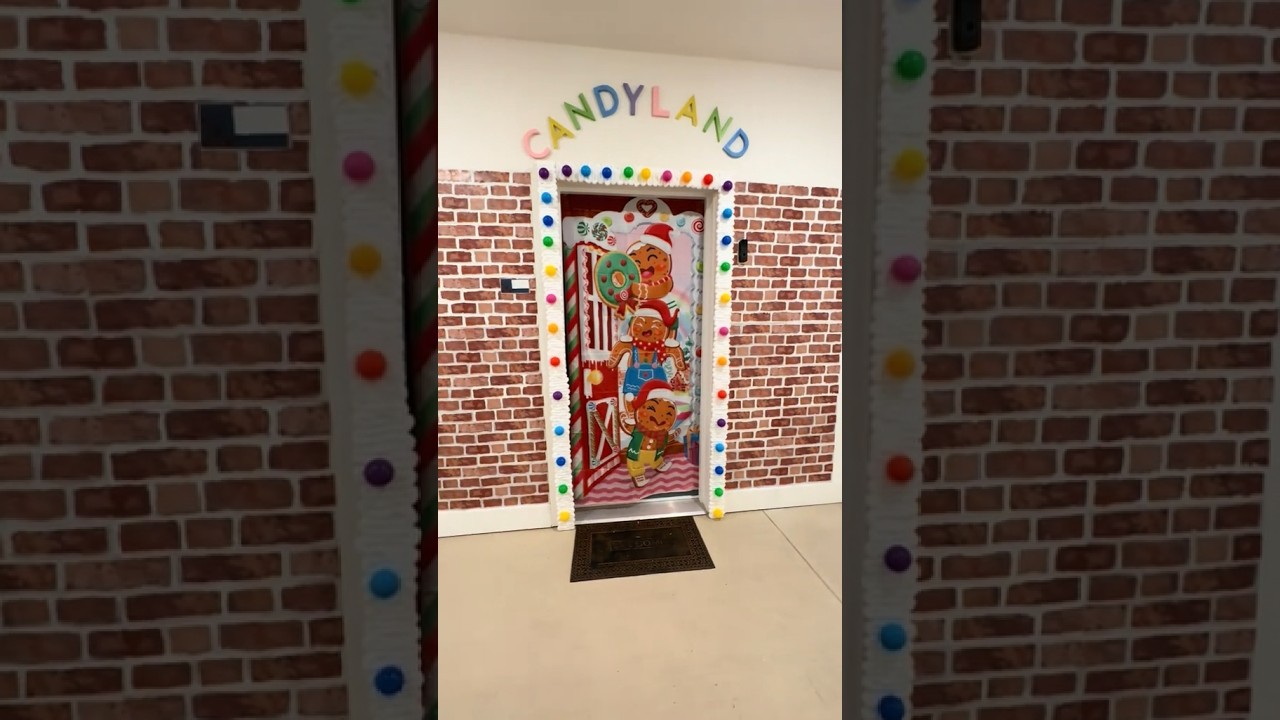 Life Size Christmas Gingerbread House DIY | Door Decorating Contest