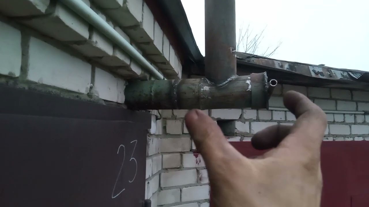 лучший дымоход через стену для гаража