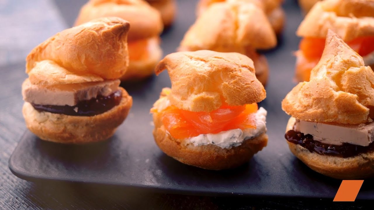 Apéritif de fêtes : Petits #Choux au #Saumon ou Foie Gras et #Cocktail au Gin ! 🎊🥂