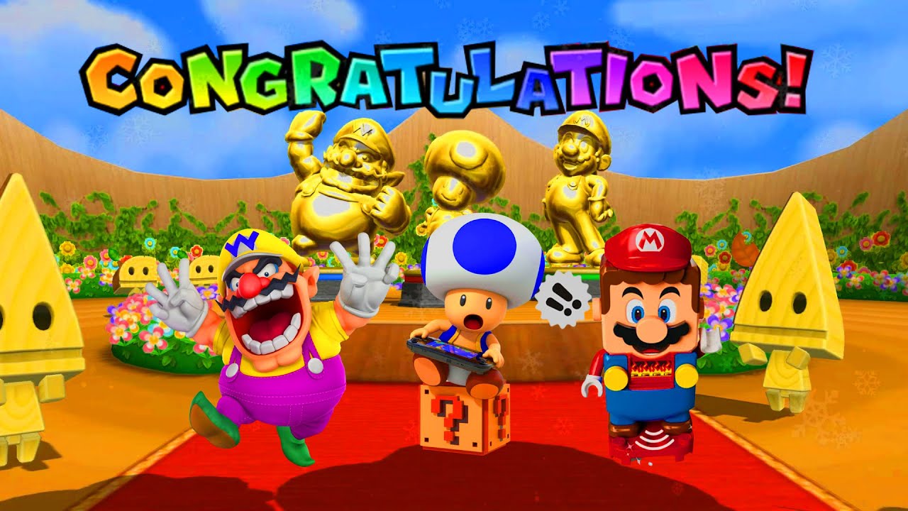 Mario Party 9 Step it Up - Kamek  vs Mario, Wario, Toad