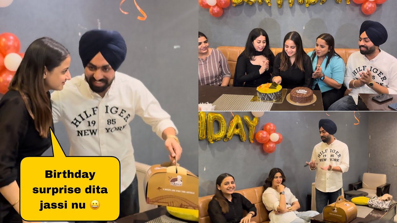Jassi nu Surprise dita ode Birthday 🎁 te 😀॥sanoverbal #vlog #sanoverbal