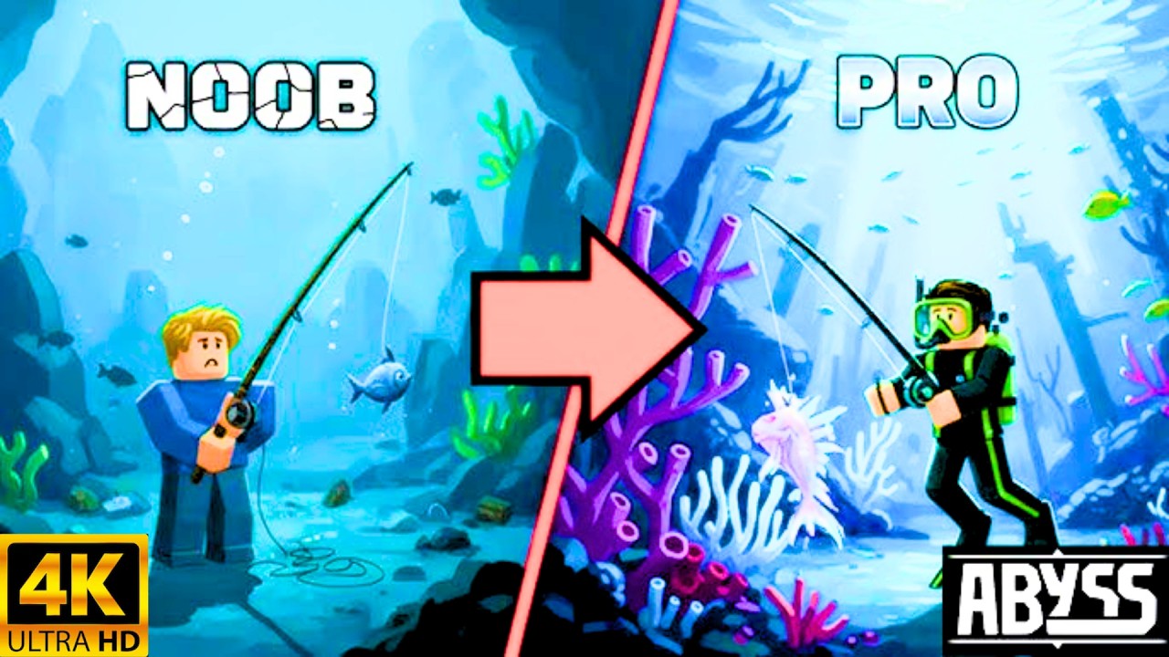 BEGINNER VS PRO IN DEEP SEA ABYSS 😱🐠IN THE ABYSS FISHING GAME 🎣🔥PRO FISHING UPGRADE CHALLENGE 🔥🎣