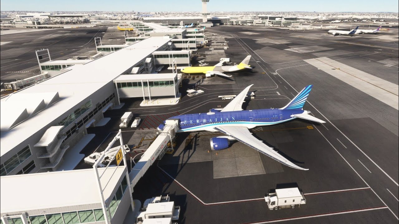 Baku - New York flight with Azerbaijan Airlines Boeing 788. Microsoft Flight Simulator 2020