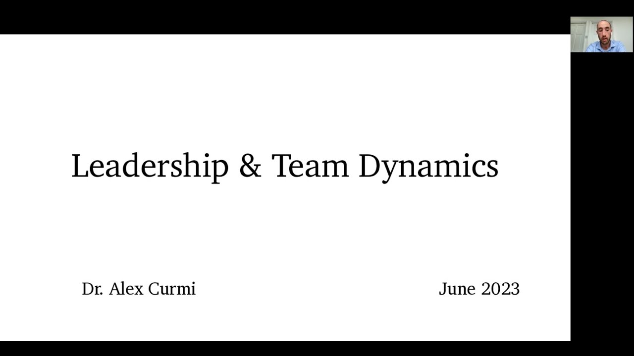 Psychiatry Series: Leadership and Team Dynamics