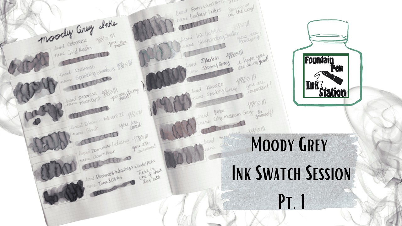 A Cozy Dive into Grey Fountain Pen Ink Pt 1