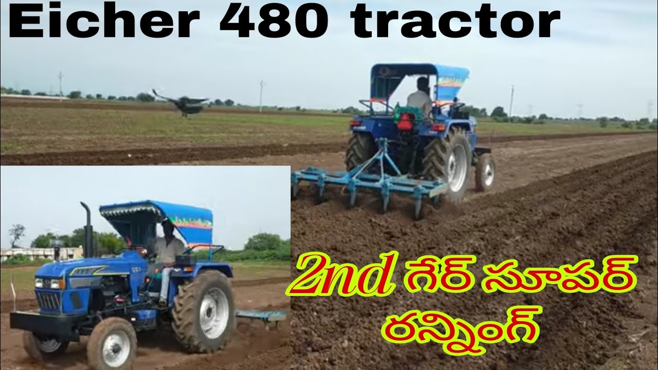 Eicher 480 tractor work on field /#farming