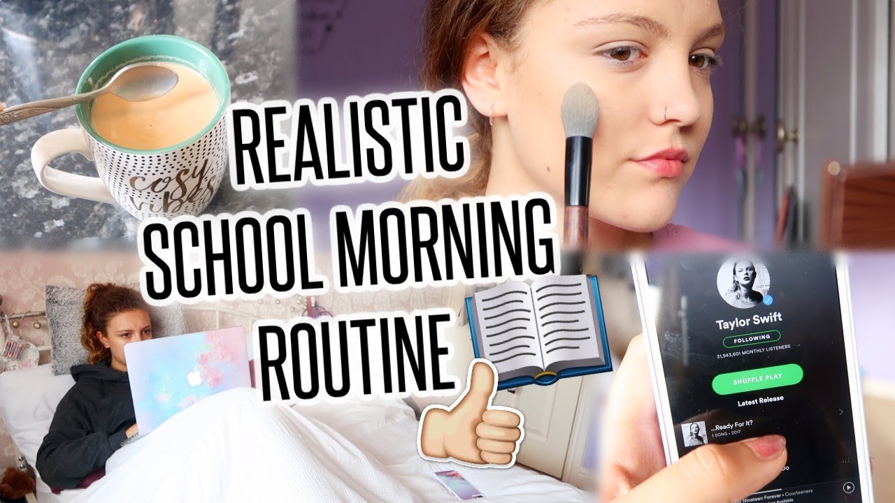 REALISTIC SCHOOL MORNING ROUTINE! Autumn 2017 | BeautySpectrum