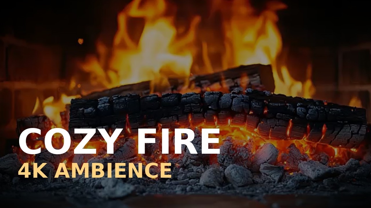 Crackling Fire Sounds • Relaxing Night Ambience for Sleep and Study