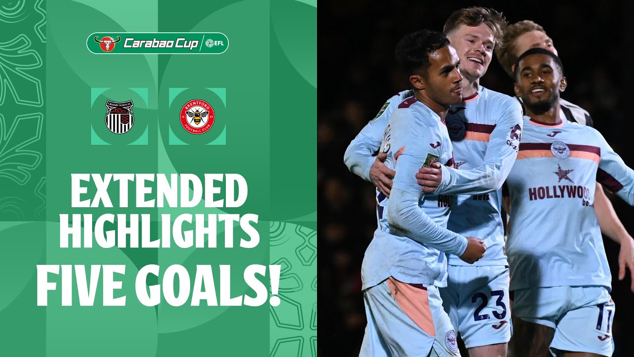 FIVE GOALS! | Grimsby Town v Brentford Extended Highlights