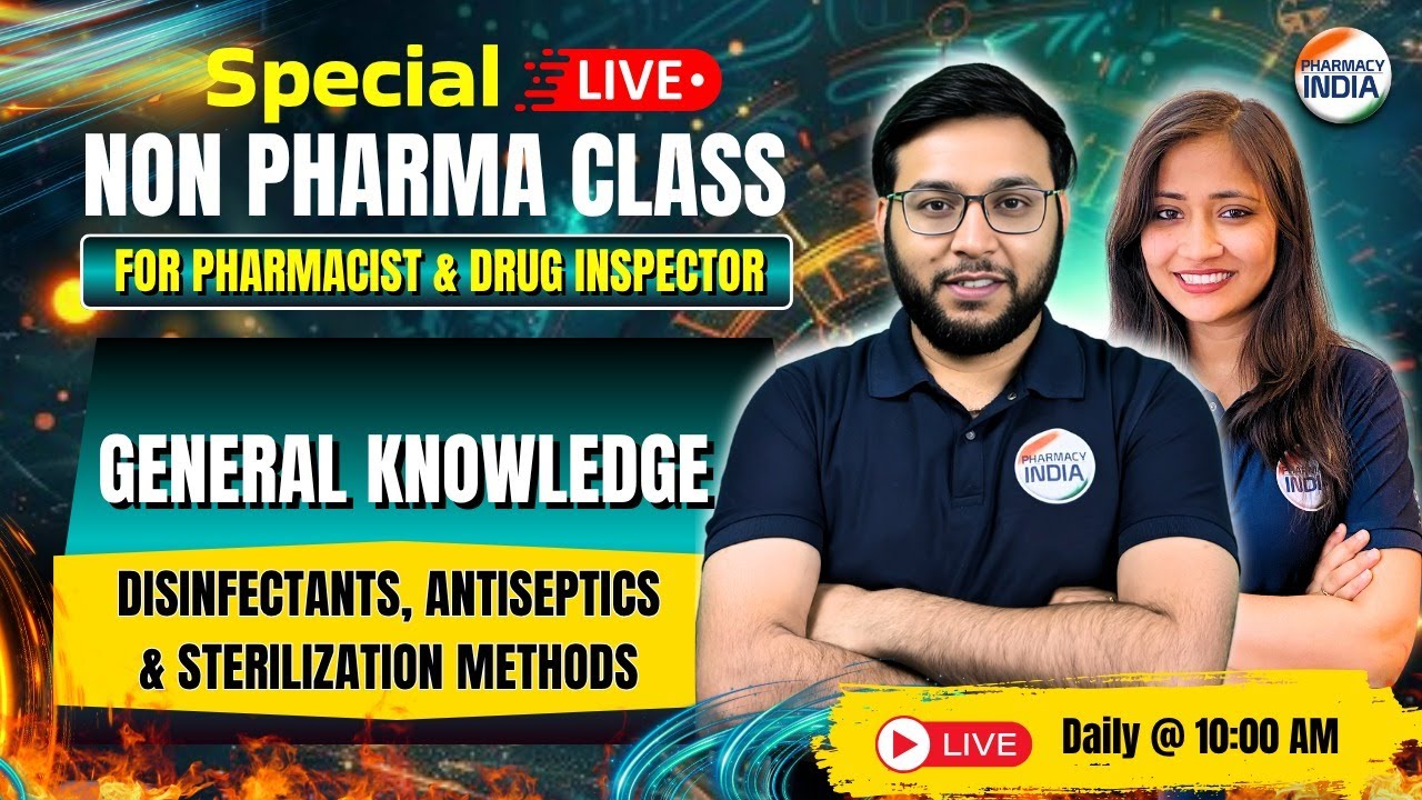 Non Pharma | Disinfectants, Antiseptics |General Knowledge | RRB Pharmacist & Drug Inspector #pharma