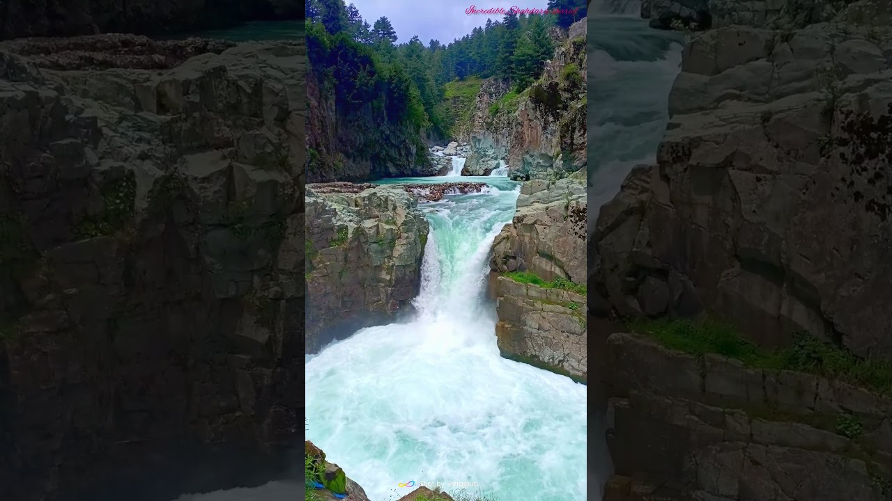 Aharbal Waterfall Kulgam KASHMIR 🍁❣️ #kashmir #kashmirtour