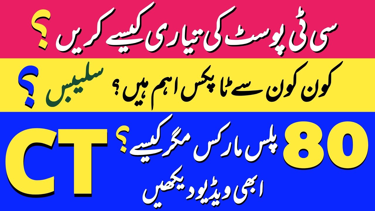 ETEA CT Syllabus 2025 Explained | Key Topics for KPK Teaching Jobs | KPK Education Jobs Preparation
