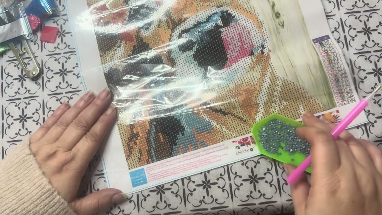 Ma petite vachouille 😂ma 1ere toile en  DP😊😊 #diamondpainting #dp #noz 
