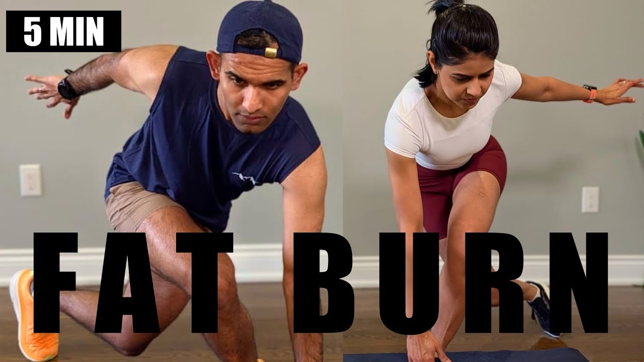 5 MINUTE DAILY FAT BURNER 🔥 | 10 NO-REST Exercises for Quick & Effective Metabolism Boost