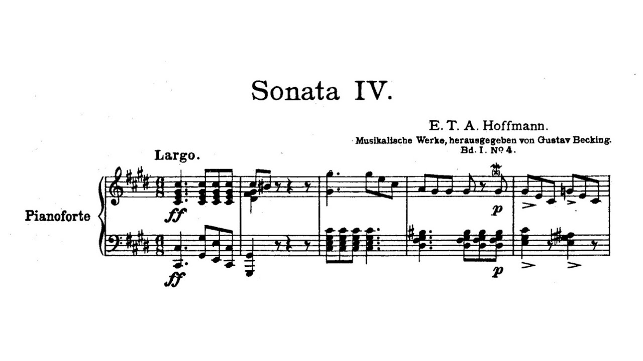 E.T.A. Hoffmann – Piano Sonata No.5, in C sharp minor