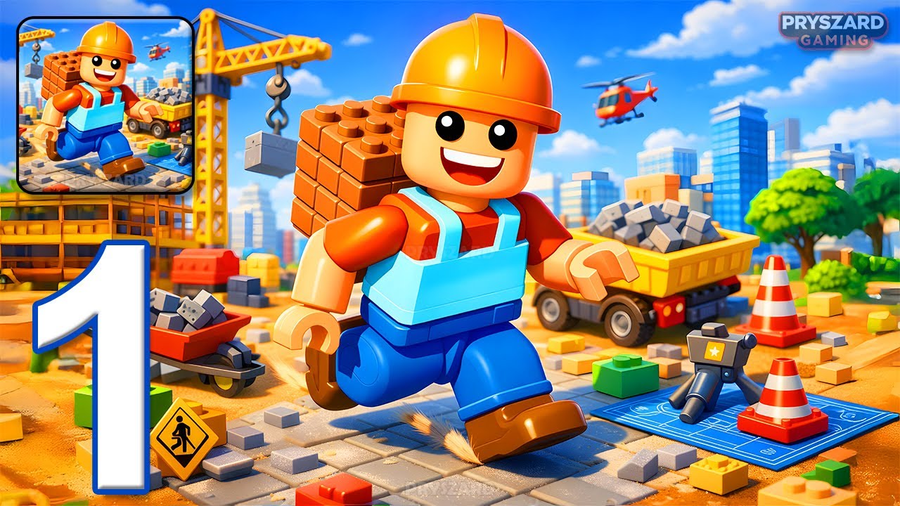 Build My Hotel With Super Hero - Gameplay Walkthrough Part 1 - City Toy Block Builder (iOS, Android)
