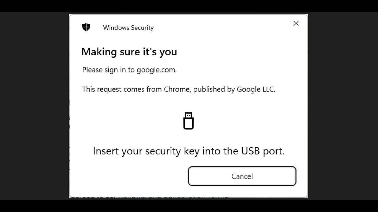 Исправление ошибки &laquo;Вставьте ключ безопасности в USB-порт&raquo; в Chrome/Edge при использовании автоза...
