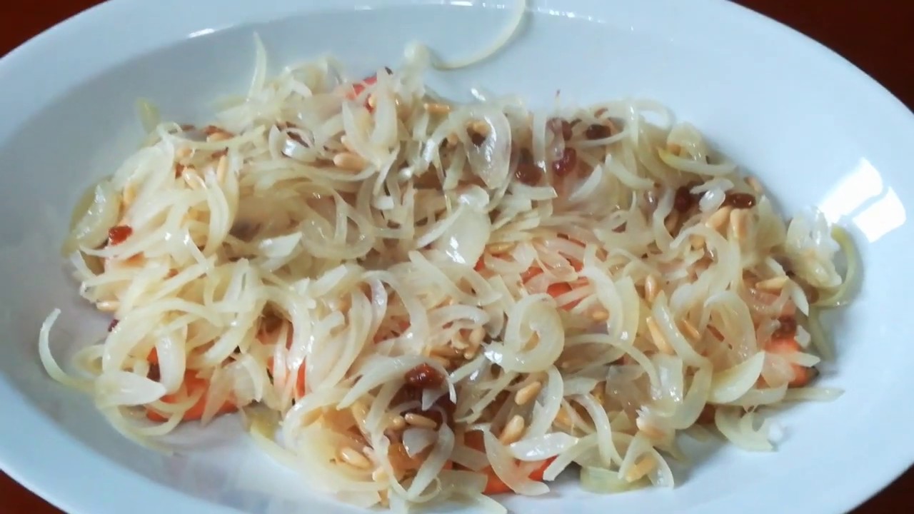 Trota in saor.  Ricetta del Veneto. Ricetta valida accompagnata da un vino bianco Muller Thurgau