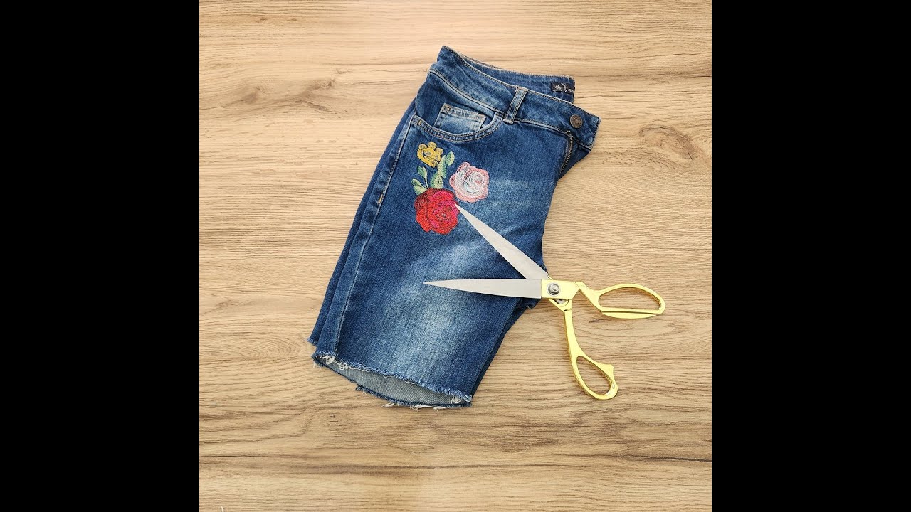 A great sewing project that can be made with old trousers...