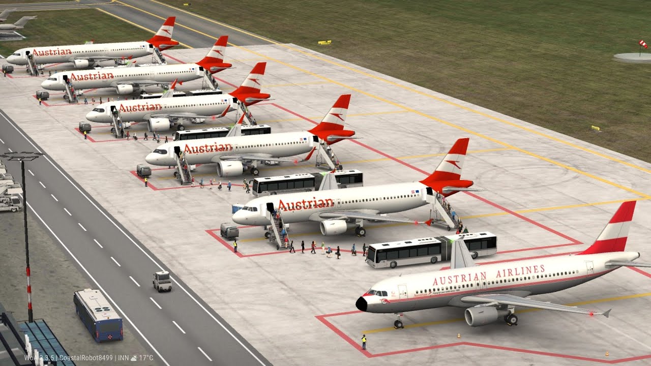 Austrian Airlines - All Types of Contracts at Innsbruck Airport | World of Airports | Gameplay