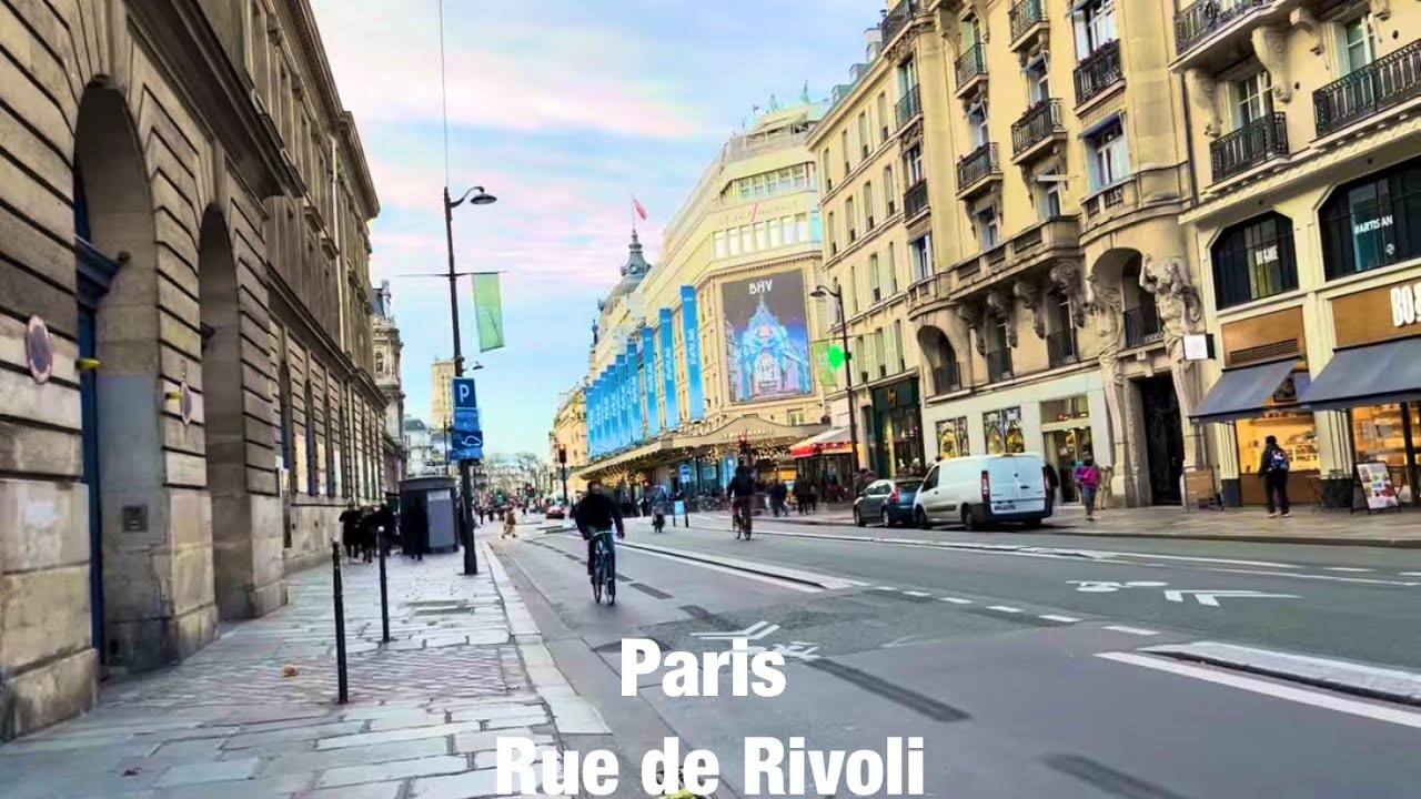 Paris city walks   Rue de Rivoli   Paris,France 4K