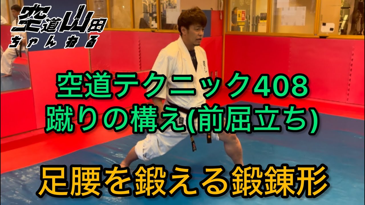 【武道】空道テクニック408「蹴りの構え(前屈立ち)」【格闘技】