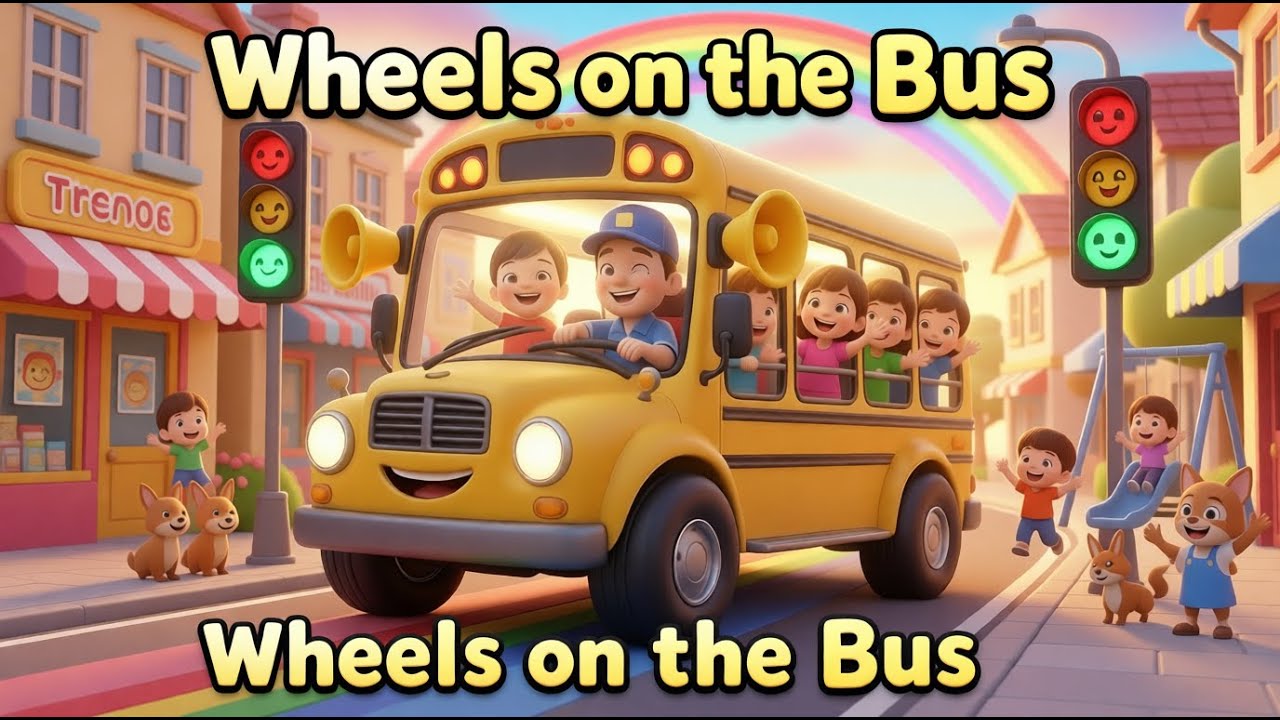 Wheels on the Bus  | Nursery Rhymes | Baby Songs & Kids Videos @alphakidzzone #kidssongs #kids