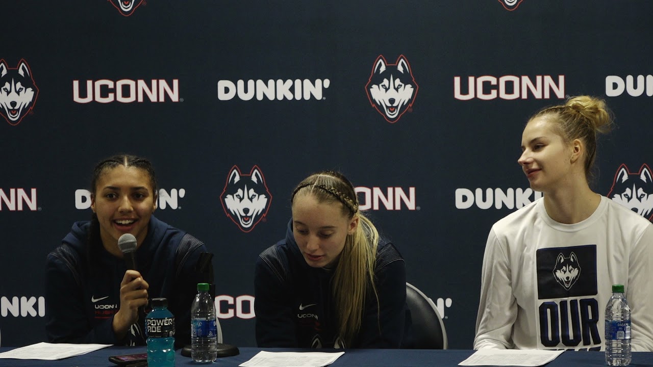 Azzi Fudd, Paige Bueckers, Dorka Juhasz Fort Hays Post-Game Press Conference