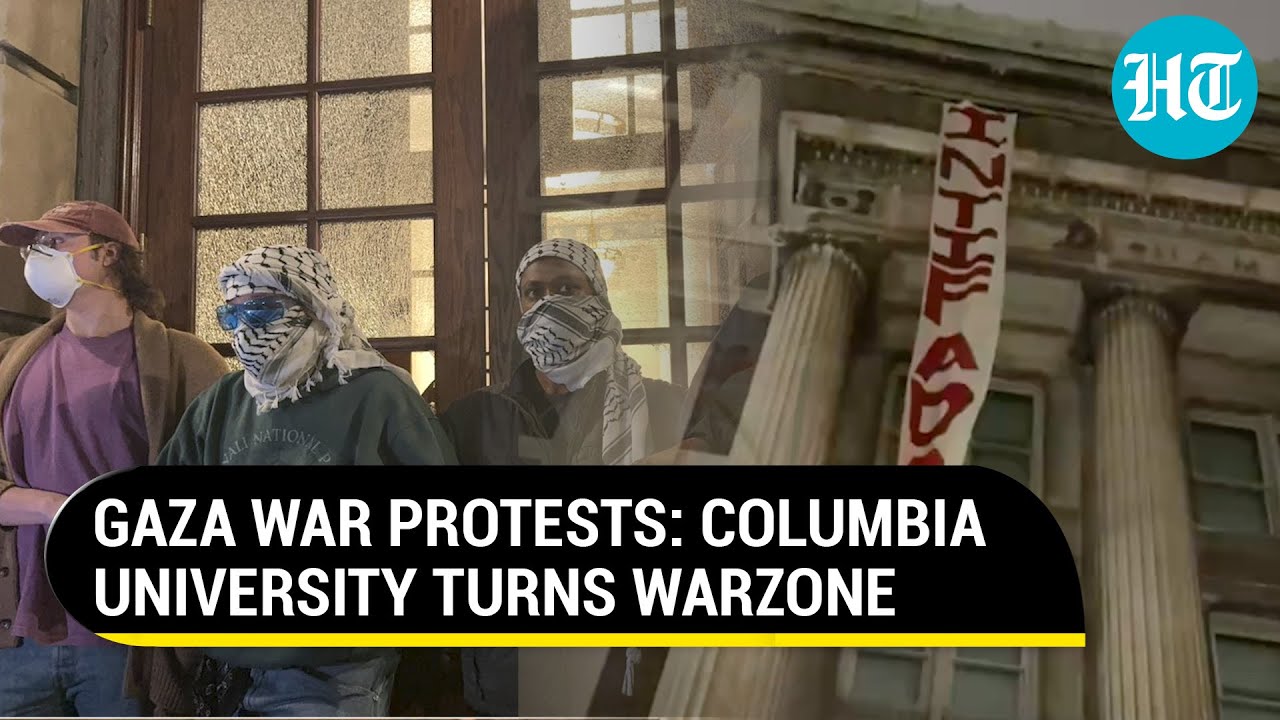 U.S. Students Go On A Rampage Inside Columbia Univ; Smash Windows, Unfurl 'Intifada' Banner | Gaza