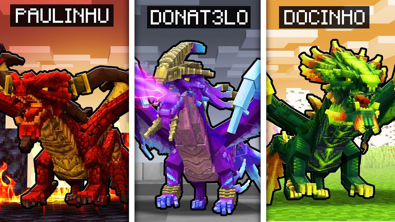 MINECRAFT... MAS TEMOS RA&Ccedil;AS de DRAG&Otilde;ES!!