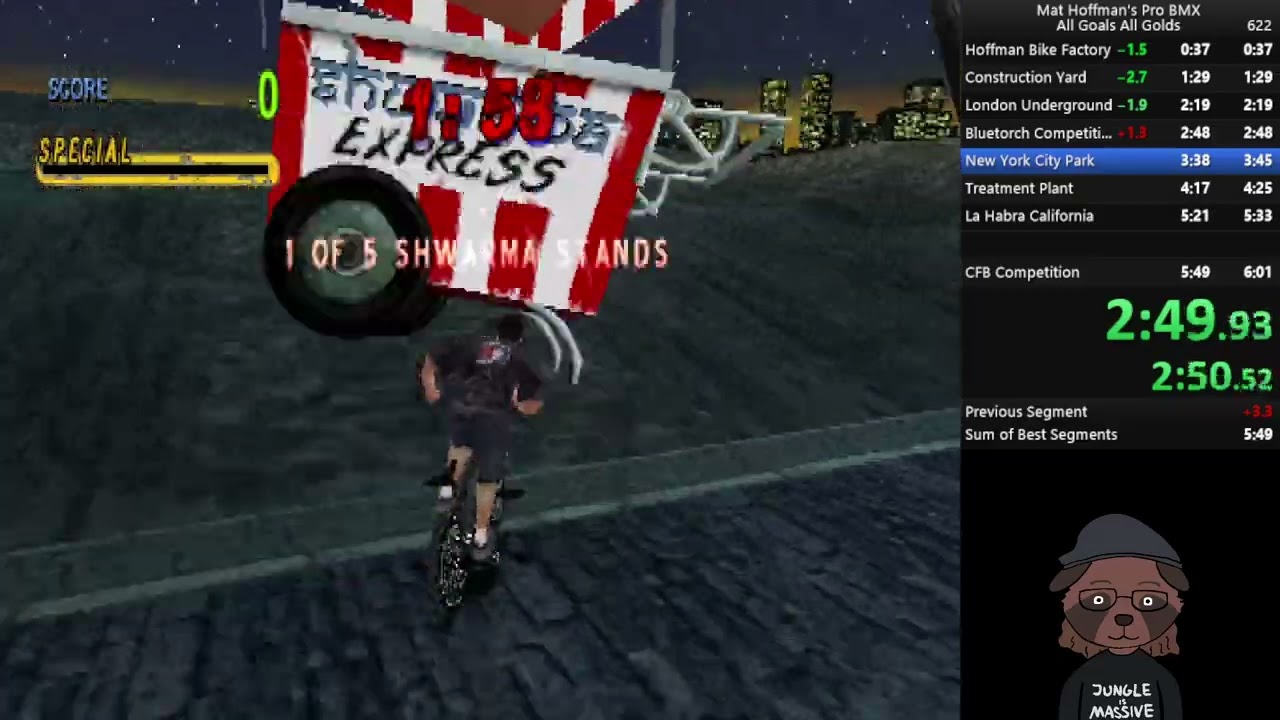 Mat Hoffman's Pro BMX - All Goals and Golds Speedrun in 5:53