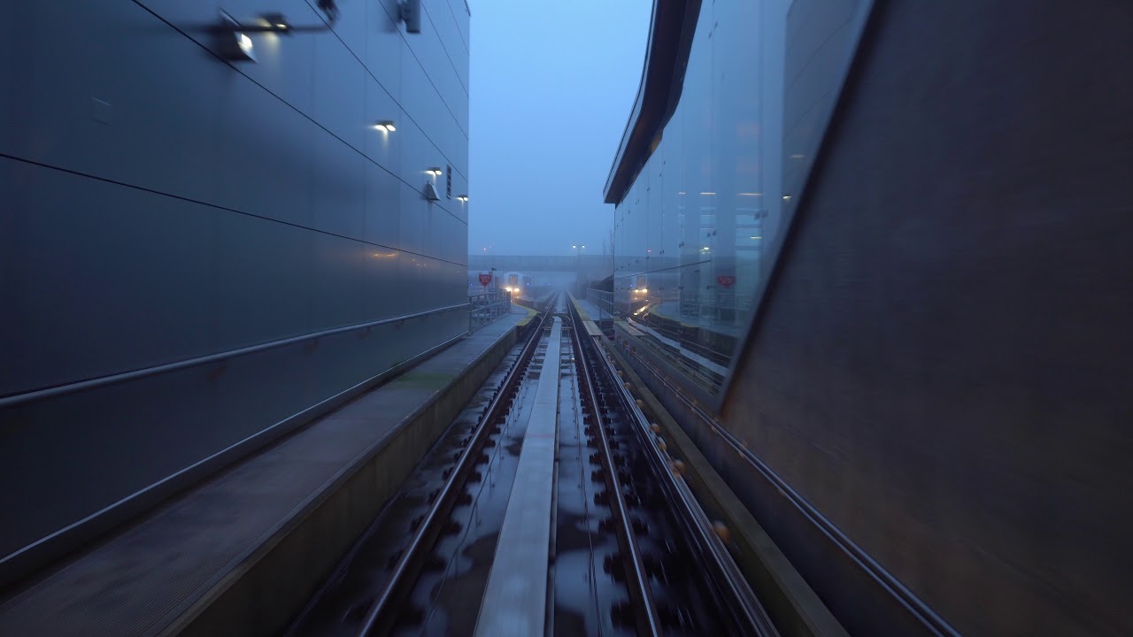 Vancouver SKYTRAIN FULL RIDE: MILLENNIUM LINE WESTBOUND (DUSK) Lafarge Lake-Douglas to VCC-Clark