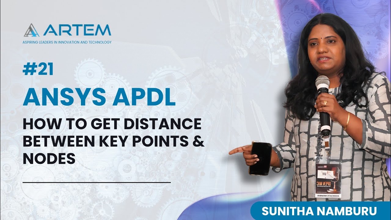 How to get distance between key points and nodes - Ansys APDL#21 #shorts #trending #youtubeshorts