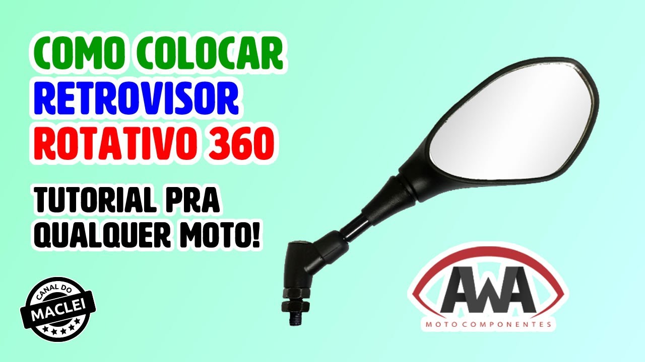 COMO INSTALAR RETROVISOR ROTATIVO AWA MOTOS!