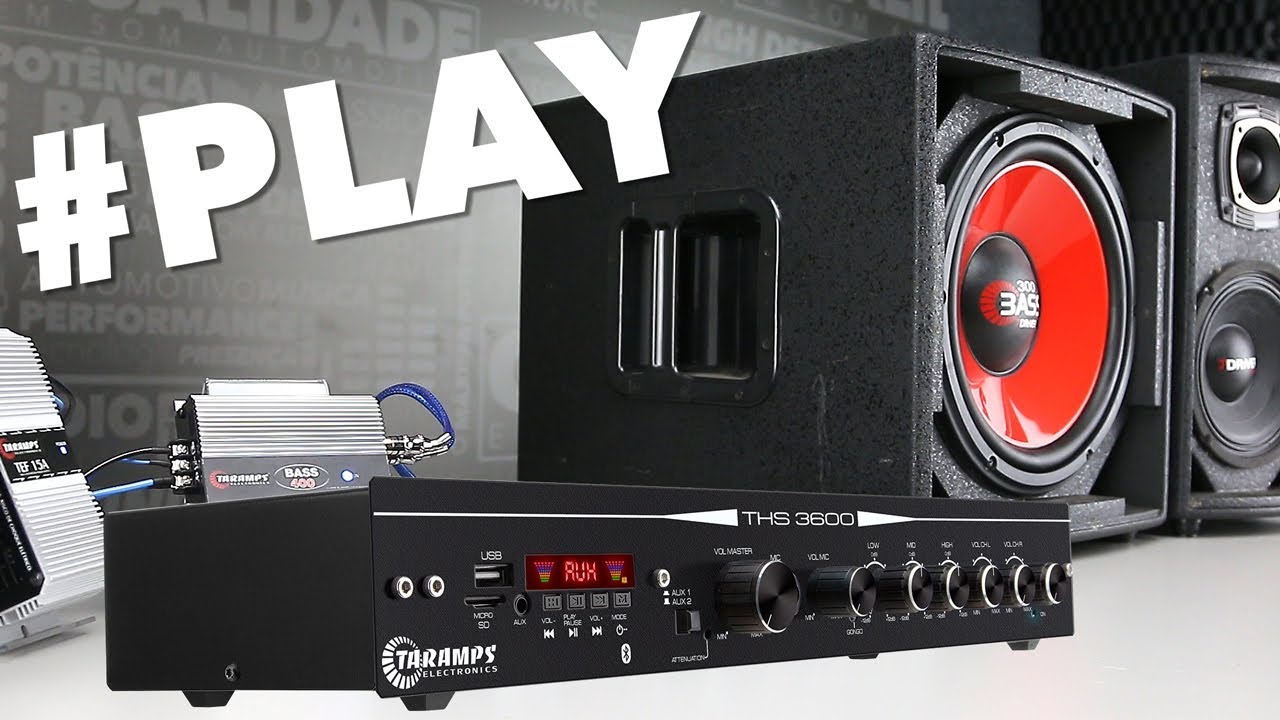 Módulo amplificador taramps 120 Watts THS3600, 400 Watts Bass400 tocando  - Taramps Music